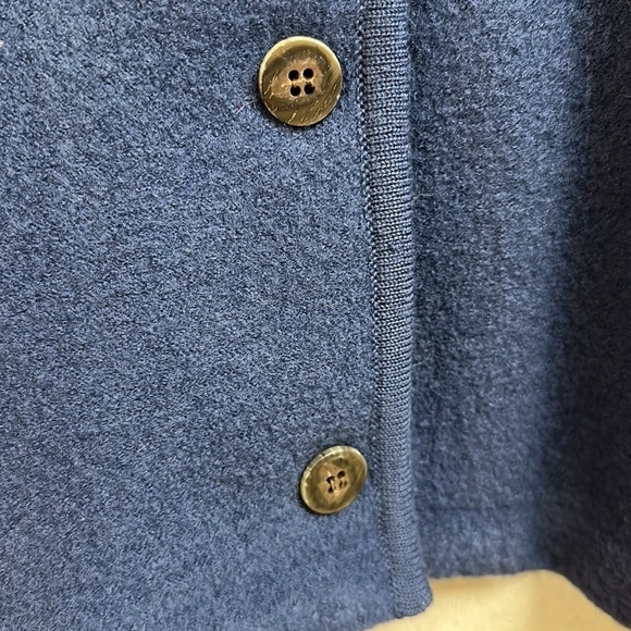 J. Jill Ltd. Vintage Worsted Wool Blue Button-down Boxy Fit Lagenlook Jacket M - Picture 6 of 9
